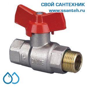 14564 HERZ, 1216011 Кран шаровой ВР-НР 1/2" ручка бабочка