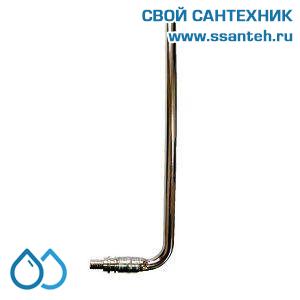 18113 Herz, P541892 Отвод для подключения радиатора под надвижную гильзу с никелированной трубкой, 15-18x2,5, L=800мм
