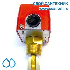 20456 РП-20 Реле потока, 3/4", Макс.10 бар, 230 В, 15 А, -10...+100°C, SPDT, расход 20-1800 л/мин.